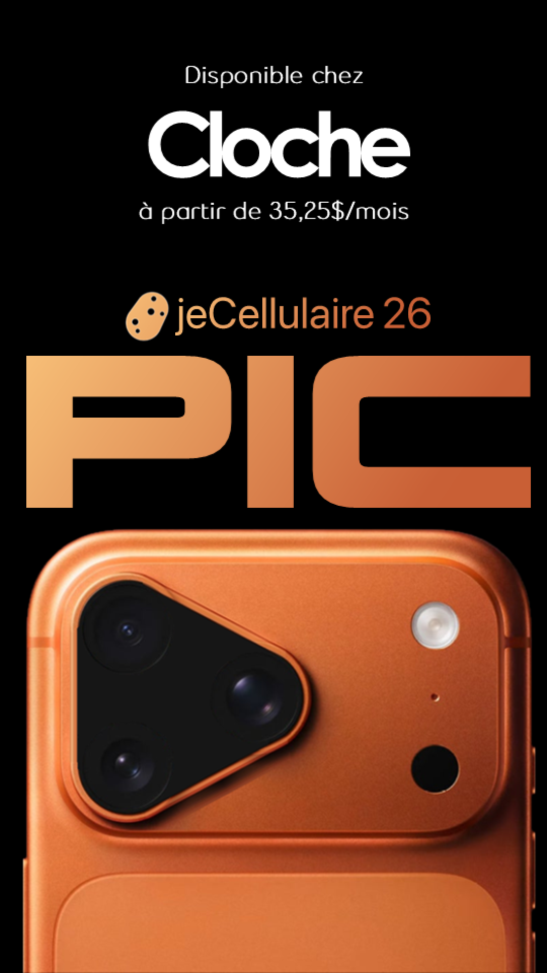 Pub jeCellulaire 26 PIC (Cloche REM Noir)